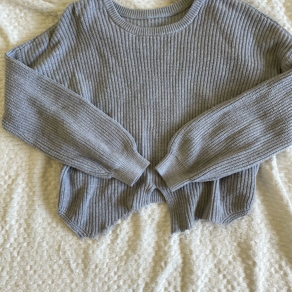 Hollister Heather Gray Knit Pullover